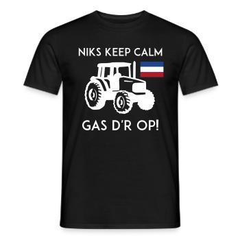 Unterstützt die Bauern! Bauernprotest-T-Shirt - Männer T-Shirt - Schwarz - Vorne - AI Model Male 178 light (178cm)