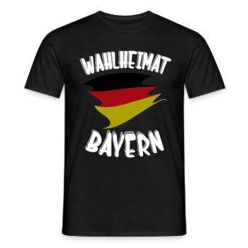 Wahlheimat Bayern, Heimatland, Traditionen, Bayern - Männer T-Shirt - Schwarz - Vorne - AI Model Male 178 light (178cm)