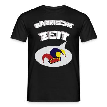 Närrische Zeit, Fasching, 11.11., Karneval, Helau - Männer T-Shirt - Schwarz - Vorne - AI Model Male 178 light (178cm)
