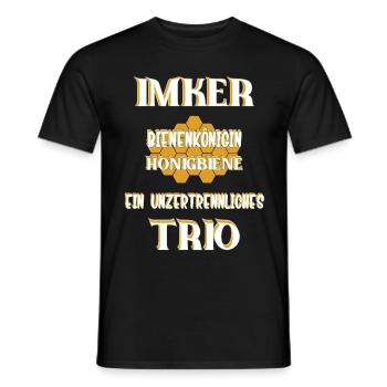 Imker- Bienenkönigin und Honigbiene, einTeam - Männer T-Shirt - Schwarz - Vorne - AI Model Male 178 light (178cm)