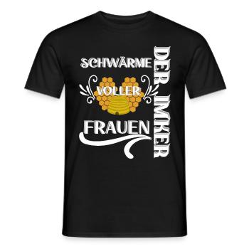 Der Imker, schwärme voller Frauen, Imkerei, Helden - Männer T-Shirt - Schwarz - Vorne - AI Model Male 178 light (178cm)
