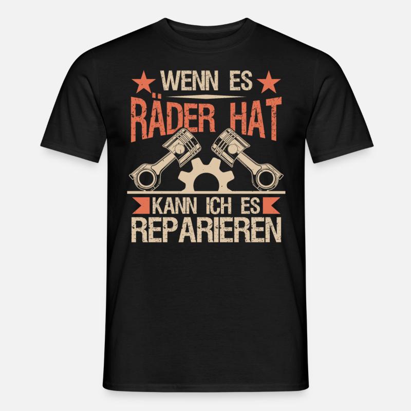 Autoschrauber Geschenke Mechaniker KFZ - Männer T-Shirt - Schwarz