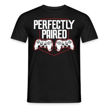 Valentinstag Gaming 14. Februar Videospiel - Männer T-Shirt - Schwarz - Vorne - AI Model Male 178 light (178cm)