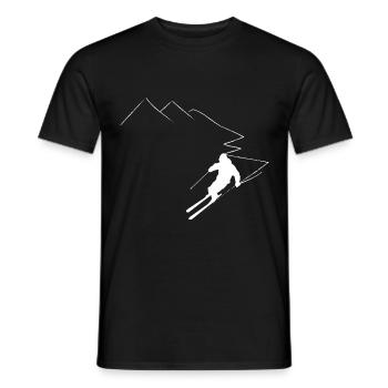 Montagne - Ski - (33) - T-shirt homme - noir - Devant - AI Model Male 178 light (178cm)