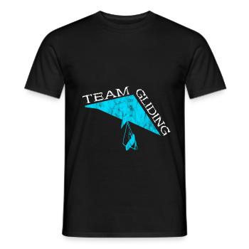 Hang Glider Hang Glider Tandem Flight Pilot - Men's T-Shirt - black - Front - AI Model Male 178 light (178cm)