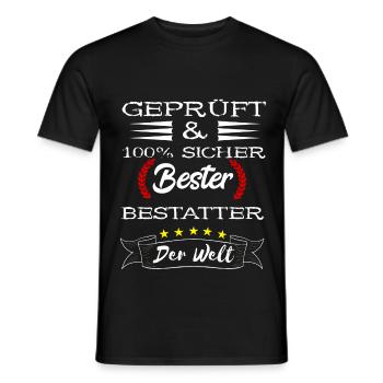 Lustige Bestatter Friedhof Bestattung Geschenke - Männer T-Shirt - Schwarz - Vorne - AI Model Male 178 light (178cm)