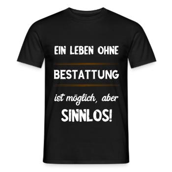 Lustige Bestatter Friedhof Bestattung Geschenke - Männer T-Shirt - Schwarz - Vorne - AI Model Male 178 light (178cm)