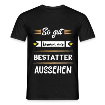 Lustige Bestatter Friedhof Bestattung Geschenke - Männer T-Shirt - Schwarz - Vorne - AI Model Male 178 light (178cm)