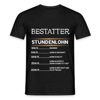 Lustige Bestatter Friedhof Bestattung Geschenke - Männer T-Shirt - Schwarz - Vorne - AI Model Male 178 light (178cm)