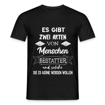 Lustige Bestatter Friedhof Bestattung Geschenke - Männer T-Shirt - Schwarz - Vorne - AI Model Male 178 light (178cm)