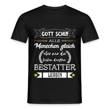 Lustige Bestatter Friedhof Bestattung Geschenke - Männer T-Shirt - Schwarz - Vorne - AI Model Male 178 light (178cm)