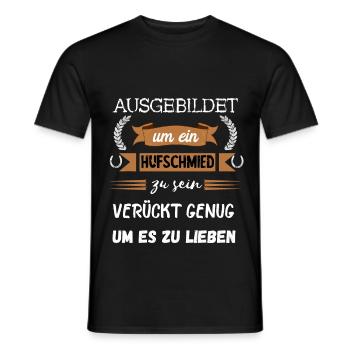 Hufschmied Pferde Hufeisen Schmied Geschenke - Männer T-Shirt - Schwarz - Vorne - AI Model Male 178 light (178cm)