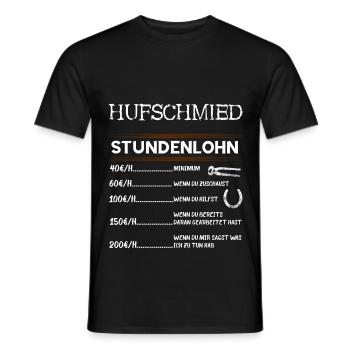Hufschmied Pferde Hufeisen Schmied Geschenke - Männer T-Shirt - Schwarz - Vorne - AI Model Male 178 light (178cm)