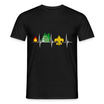 Pfadfinder Scout Camper Camping Geschenke - Männer T-Shirt - Schwarz - Vorne - AI Model Male 178 light (178cm)