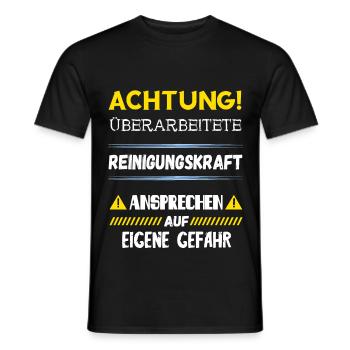 Reinigungskraft Putzfrau Gebäudereiniger Geschenke - Männer T-Shirt - Schwarz - Vorne - AI Model Male 178 light (178cm)