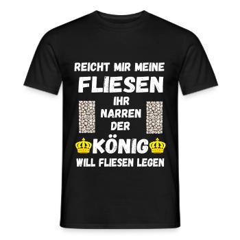 Fliesenleger Fliesen Legen Bodenleger Geschenke - Männer T-Shirt - Schwarz - Vorne - AI Model Male 178 light (178cm)