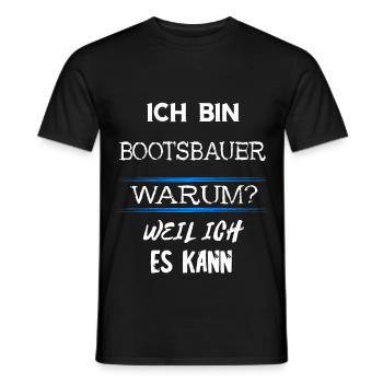 Bootsbauer Schiffe Binnenschiffe Boote Bauen Boots - Männer T-Shirt - Schwarz - Vorne - AI Model Male 178 light (178cm)