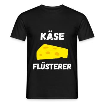 Käse Flüsterer Löchriger Käse Gouda Edamer - Männer T-Shirt - Schwarz - Vorne - AI Model Male 178 light (178cm)