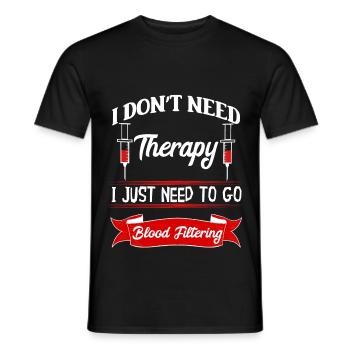 Dialyse Krankenschwester Blut Filtern Nephrologie - Männer T-Shirt - Schwarz - Vorne - AI Model Male 178 light (178cm)