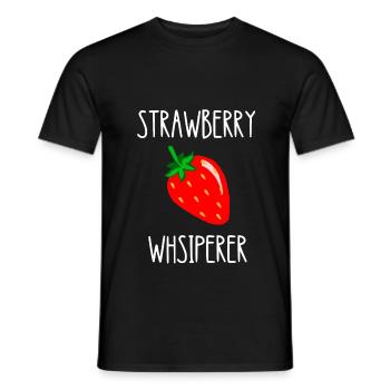 Erdbeere Flüsterer Strawberry Whisperer Süße Somme - Männer T-Shirt - Schwarz - Vorne - AI Model Male 178 light (178cm)