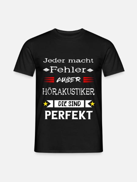 Hörakustiker Hörgeräte Akustiker Audiologe Hörakus - Männer T-Shirt - Schwarz