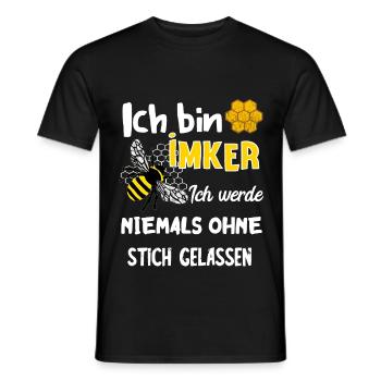 Ich Bin Imker Ich Werde Niemals Ohne Stich Gelasse - Männer T-Shirt - Schwarz - Vorne - AI Model Male 178 light (178cm)