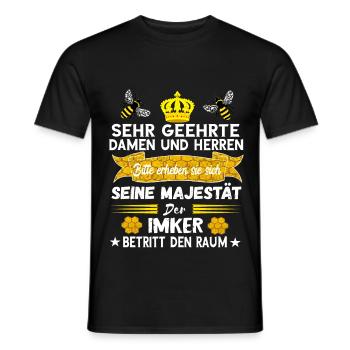 Imker Majestät Zeidler Bienenzüchter Honig Bienen - Männer T-Shirt - Schwarz - Vorne - AI Model Male 178 light (178cm)