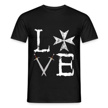 Ritterorden Johanniterorden Freimaurer Tempel Ritt - Männer T-Shirt - Schwarz - Vorne - AI Model Male 178 light (178cm)
