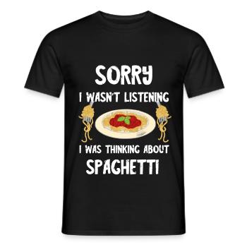 Italian Spaghetti Bolognese Pasta Nudeln Italienis - Männer T-Shirt - Schwarz - Vorne - AI Model Male 178 light (178cm)