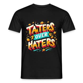 taters over haters 12 - Männer T-Shirt - Schwarz - Vorne - AI Model Male 178 light (178cm)