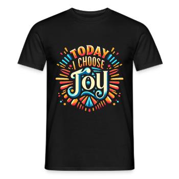 Aujourd’hui, je choisis la joie 14 - T-shirt homme - noir - Devant - AI Model Male 178 light (178cm)