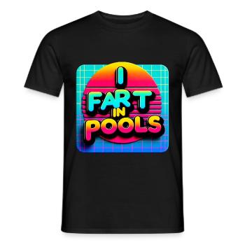 Je Pète Dans Les Piscines 5 - T-shirt homme - noir - Devant - AI Model Male 178 light (178cm)