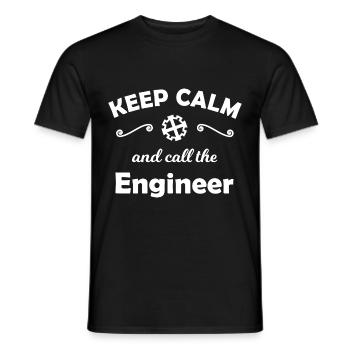 Technology and mechanical engineering - Men's T-Shirt - black - Front - AI Model Male 178 light (178cm)
