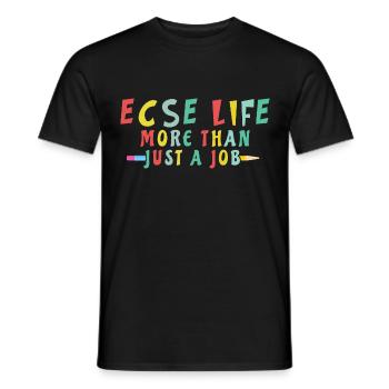 Éducatrice spécialisée en éducation de la petite enfance - T-shirt homme - noir - Devant - AI Model Male 178 light (178cm)