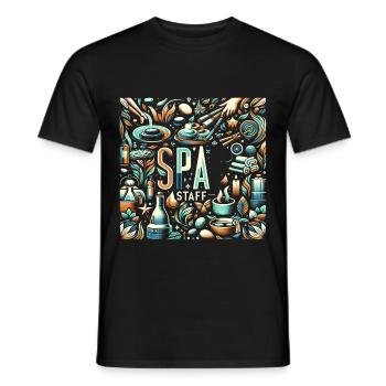 Spa Staff 7 - Men's T-Shirt - black - Front - AI Model Male 178 light (178cm)