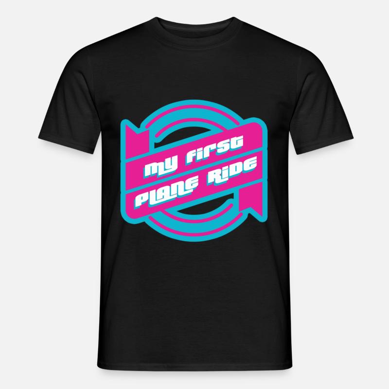 My First Plane Ride 36 - Männer T-Shirt - Schwarz