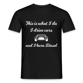 The diesel combustion cars - Men's T-Shirt - black - Front - AI Model Male 178 light (178cm)