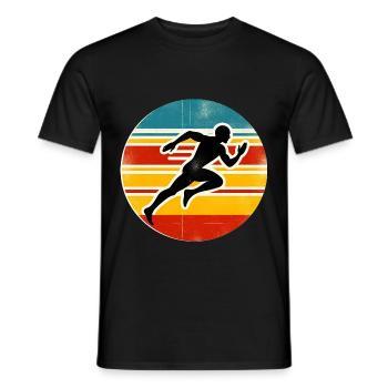 Sprinter - Track And Field - Men's T-Shirt - black - Front - AI Model Male 178 light (178cm)
