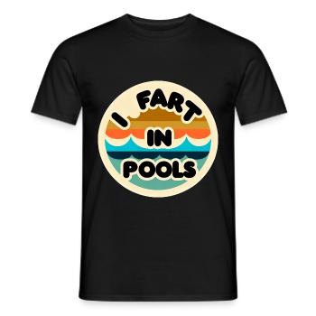 Je Pète Dans Les Piscines 11 - T-shirt homme - noir - Devant - AI Model Male 178 light (178cm)