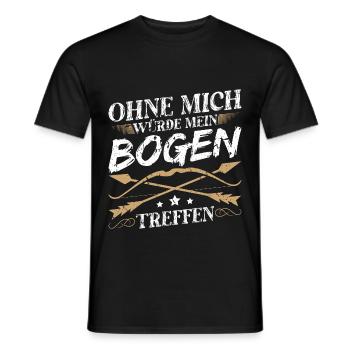Ohne Mich Würde Mein Bogen Treffen Bogenschießen - Männer T-Shirt - Schwarz - Vorne - AI Model Male 178 light (178cm)