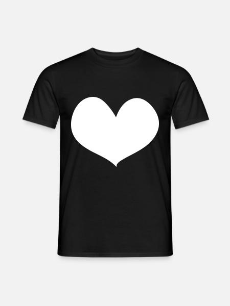 Heart - Trees - (2) - Men's T-Shirt - black