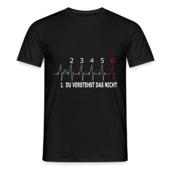 Du verstehst das nicht - Motorrad Herzschlag 1- 6 - Männer T-Shirt - Schwarz - Vorne - AI Model Male 178 light (178cm)