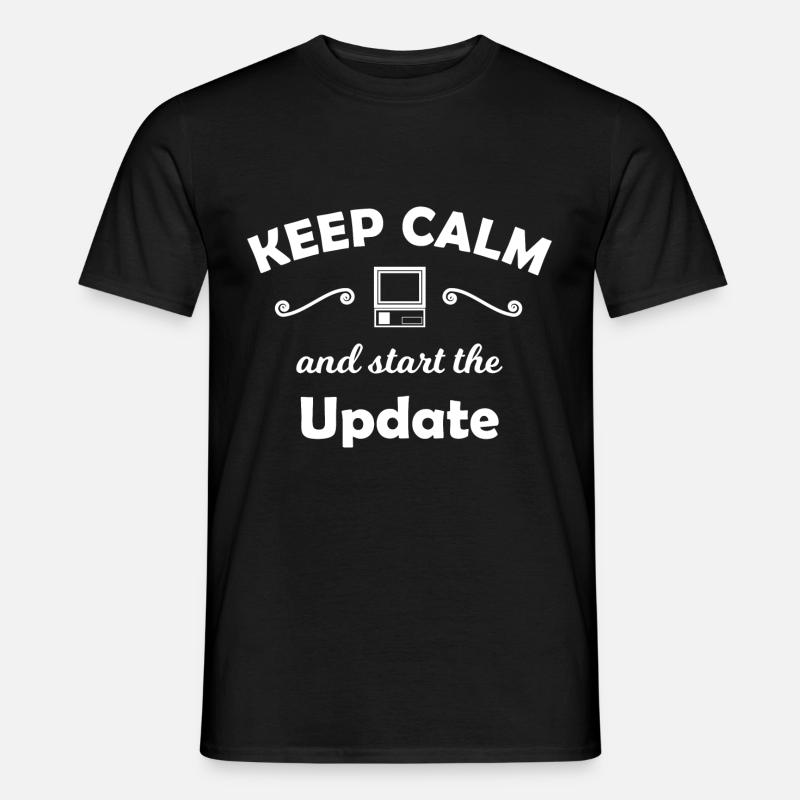 Computer update - Männer T-Shirt - Schwarz