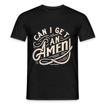 Can I Get An Amen 17 - Männer T-Shirt - Schwarz - Vorne - AI Model Male 178 light (178cm)
