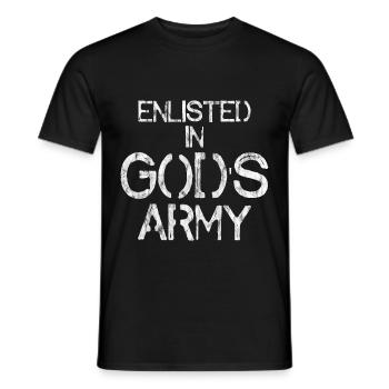 Enlisted In God's Army 3 - Männer T-Shirt - Schwarz - Vorne - AI Model Male 178 light (178cm)