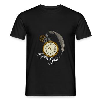 Zeit ist Gold tolle Geschenkidee für Hand Uhren - Männer T-Shirt - Schwarz - Vorne - AI Model Male 178 light (178cm)