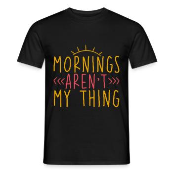 Les matins ne sont pas mon truc 2 - T-shirt homme - noir - Devant - AI Model Male 178 light (178cm)