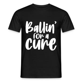 Ballin' For A Cure - Männer T-Shirt - Schwarz - Vorne - AI Model Male 178 light (178cm)