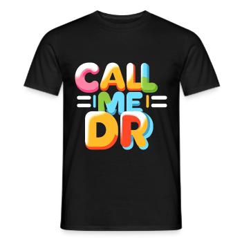 Call Me Dr 34 - Men's T-Shirt - black - Front - AI Model Male 178 light (178cm)
