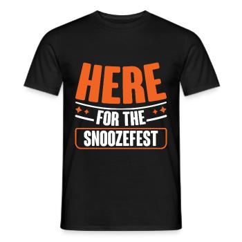 Ici pour le Snoozefest 2 - T-shirt homme - noir - Devant - AI Model Male 178 light (178cm)
